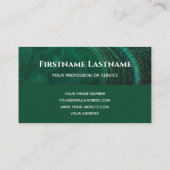 モノグラムエレガントツートーン深いグリーンクリスタル 名刺 (裏面)