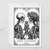 モノグラムエレガントティルデス私たちパートタロット招待 招待状 (裏面)