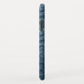 モノグラムエレガントティール(緑がかった色)アクアブルーベルベット Case-Mate iPhoneケース (裏面/右)