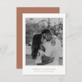 モノグラムエレガントテラコタ結婚ーズ セーブザデート (正面/裏面)