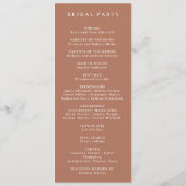 モノグラムエレガントテラコタ結婚ーズ プログラム (裏面)