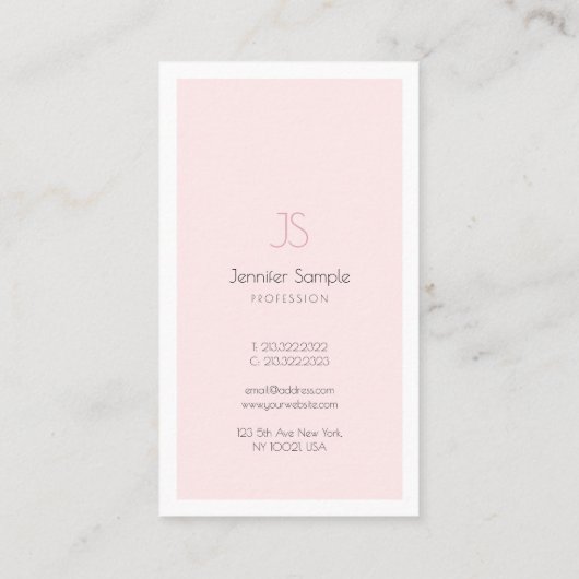 モノグラムエレガントデザインプお洒落ライナラグジュアリートレンディー 名刺 (裏面)