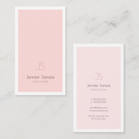 モノグラムエレガントデザインプお洒落ライナラグジュアリートレンディー 名刺 (正面/裏面)