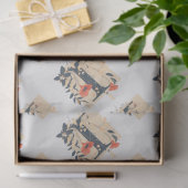 モノグラムエレガントデザイン文字Iパターン1 薄葉紙 (ギフト)