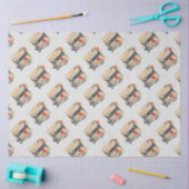 モノグラムエレガントデザイン文字Iパターン1 薄葉紙 (クラフト)