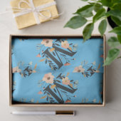 モノグラムエレガントデザイン文字Mパターン1 薄葉紙 (ギフト)