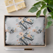 モノグラムエレガントデザイン文字Mパターン1 薄葉紙 (ギフト)