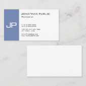 モノグラムエレガントトレンディー頭が切れるデザインプモダンラン 名刺 (正面/裏面)