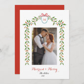 モノグラムエレガントニュー結婚ホリデイ 案内状 (正面/裏面)