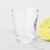 モノグラムエレガントネイビーブルークラウン ショットグラス (左)