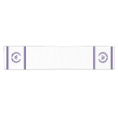 モノグラムエレガントネイビーブルーテーブルランナー ショートテーブルランナー (横)