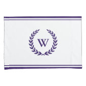 モノグラムエレガントネイビーブルーホワイト枕カバー 枕カバー (正面右)