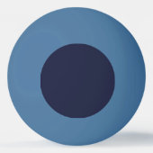 モノグラムエレガントネイビーブルーヴィンテージ金ゴールドバラ 卓球ボール (裏面)