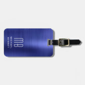 モノグラムエレガントネイビーブルー ラゲッジタグ (正面横)