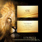 モノグラムエレガントノーブル付き金ゴールドベージュ曲線デコール 名刺