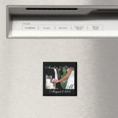 モノグラムエレガントハンド日付磁石を保存 マグネット (インサイチュ (食洗機))