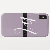 モノグラムエレガントバラクォーツ無地のカラー Case-Mate iPhoneケース (裏面(横))