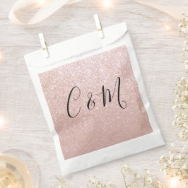 モノグラムエレガントバラグリッター結婚式の引き出物バッグ フェイバーバッグ