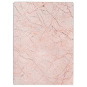 モノグラムエレガントバラ金ゴールドグレーマーブルクリップボード クリップボード (裏面)