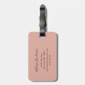モノグラムエレガントバラ金ゴールドセクイン ラゲッジタグ (裏面縦)