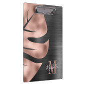 モノグラムエレガントバラ金ゴールドブラック クリップボード (右)