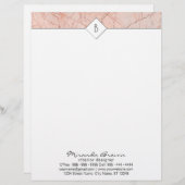 モノグラムエレガントバラ金ゴールドマーブルレターヘッド レターヘッド (正面/裏面)