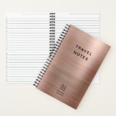 モノグラムエレガントバラ金ゴールド旅行 ノートブック (内側)