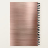 モノグラムエレガントバラ金ゴールド旅行 ノートブック (裏面)