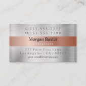 モノグラムエレガントバラ金ゴールド&ブラッシュシルバーVs2 名刺 (裏面)