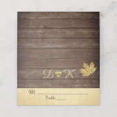 モノグラムエレガントバ素朴ンウッドカントリーウェディング プレイスカード (外部開封)