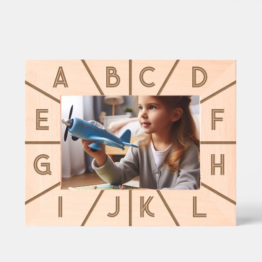 モノグラムエレガントパーソナライズされた幾何モダン芸術 レーザー彫刻フレーム