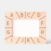 モノグラムエレガントパーソナライズされた幾何モダン芸術 レーザー彫刻フレーム (正面)