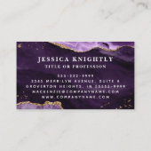 モノグラムエレガントパープルアガテ金ゴールドグリッター 名刺 (裏面)