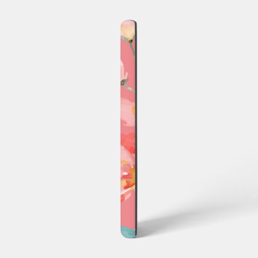 モノグラムエレガントピンクウォーターカラーサムスンギャラクシー SAMSUNG GALAXYケース (左側面)