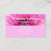 モノグラムエレガントピンクダリアフローリング2トーン 名刺 (裏面)