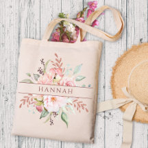 モノグラムエレガントピンクローズピーオンフローラル