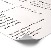 モノグラムエレガントピンク金ゴールド大理石瑪瑙の価格表 ポスター (角)