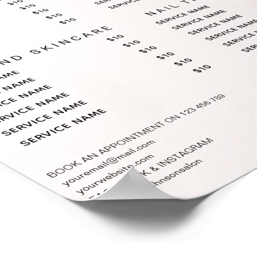 モノグラムエレガントピンク金ゴールド大理石瑪瑙の価格表 ポスター (角)