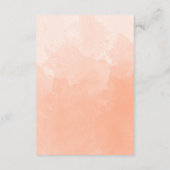 モノグラムエレガントピーチRSVPオンラインQRコード エンクロージャーカード (裏面)