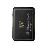 モノグラムエレガントファミリーの姓ニュー結婚リュウズ バスマット (正面縦)