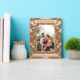 モノグラムエレガントファミリー名クリスマスホリデー レーザー彫刻フレーム