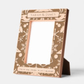 モノグラムエレガントファミリー名クリスマスホリデー レーザー彫刻フレーム (左)