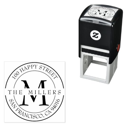 モノグラムエレガントファミリー差出人住所 セルフインキングスタンプ (インサイチュ)