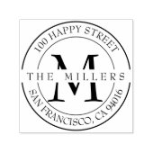 モノグラムエレガントファミリー差出人住所 セルフインキングスタンプ (デザイン)