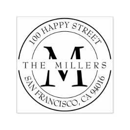 モノグラムエレガントファミリー差出人住所 セルフインキングスタンプ