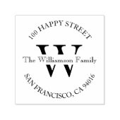 モノグラムエレガントファミリー差出人住所 セルフインキングスタンプ (デザイン)