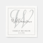 モノグラムエレガントファミリー懇親会パーティー スタンダードカクテルナプキン (正面)