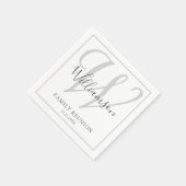 モノグラムエレガントファミリー懇親会パーティー スタンダードカクテルナプキン (角)