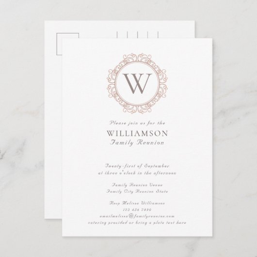 モノグラムエレガントファミリー懇親会 ポストカード (正面/裏面)