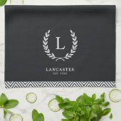 モノグラムエレガントファームハウスモダンミニマリスト キッチンタオル (折り畳み)